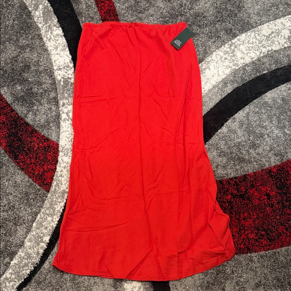 Wild Fable Vibrant Red High Low Skirt